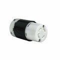 Pass & Seymour Legrand Turnlok Locking Connector, 30 A, 480 VAC, NEMA: NEMA L16-30, Black/White L1630C